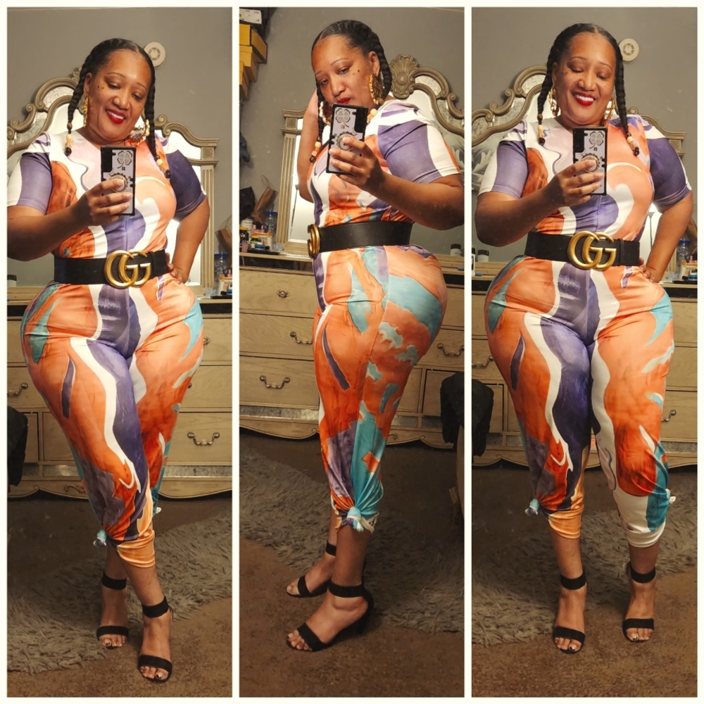 Colorful Abstract Women's Jumpsuit